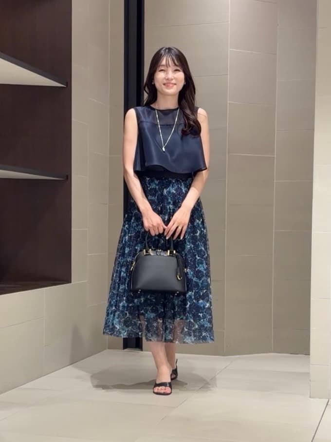 ANAYI | Moon Shell プリント消しプリーツ スカート | Rakuten Fashion