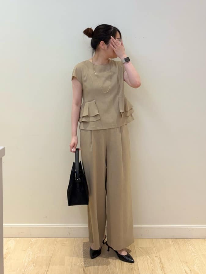 NOLLEY'S | ウォッシャブル麻調ペプラムブラウス | Rakuten Fashion