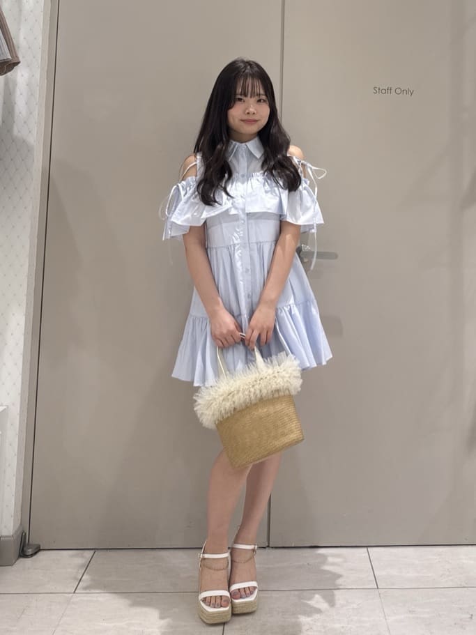 rienda | オフショルフリルティアードミニワンピース | Rakuten