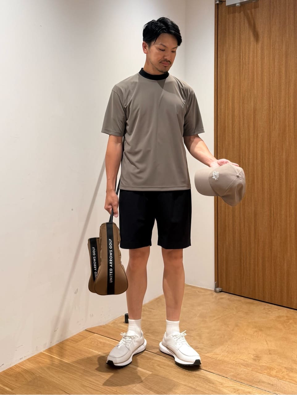 UNITED ARROWS | メンズ スムース モックネック シャツ UV 接触冷感