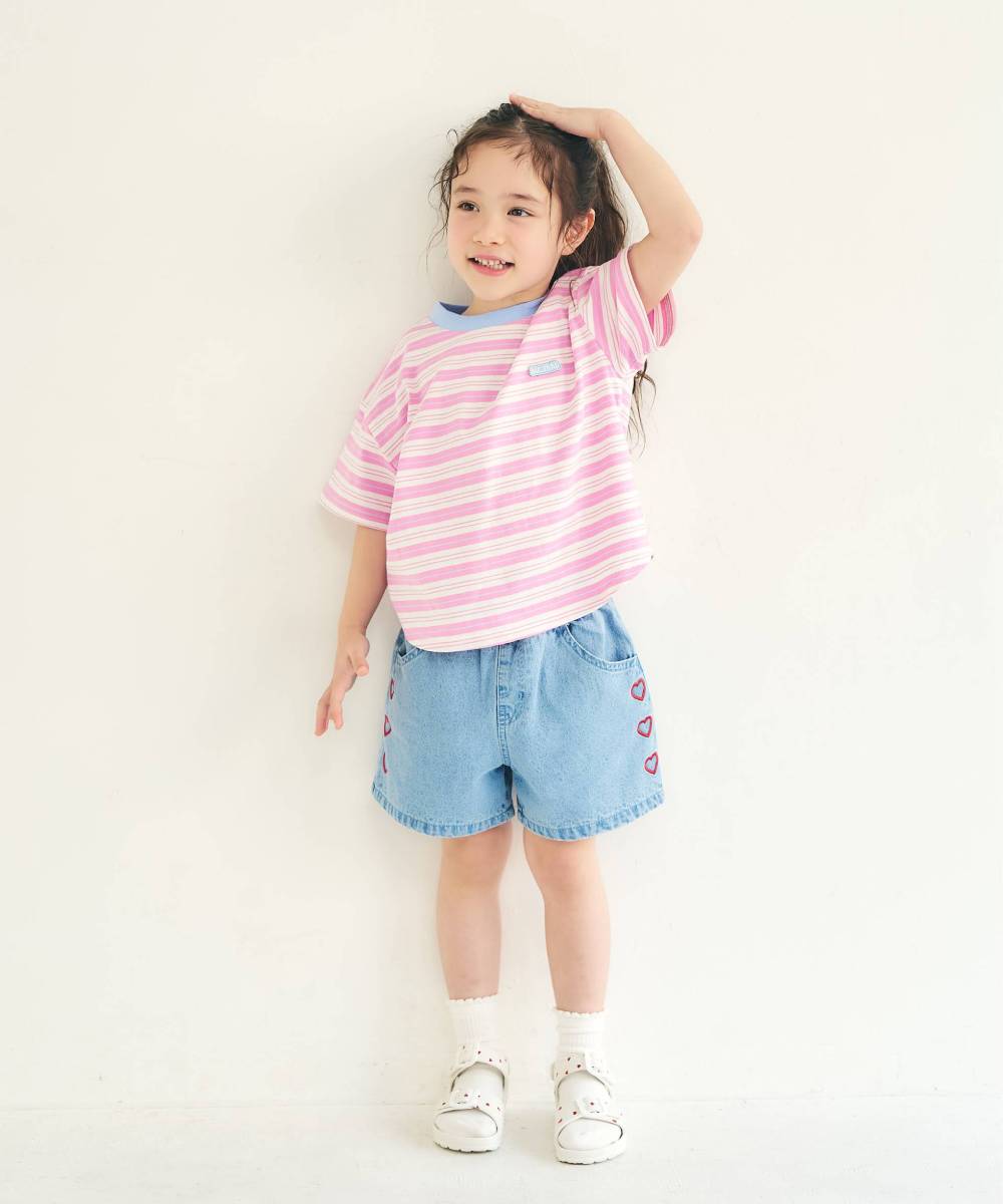 F.O.Online Store | ハート・フラワー刺繍ショートパンツ ショート丈