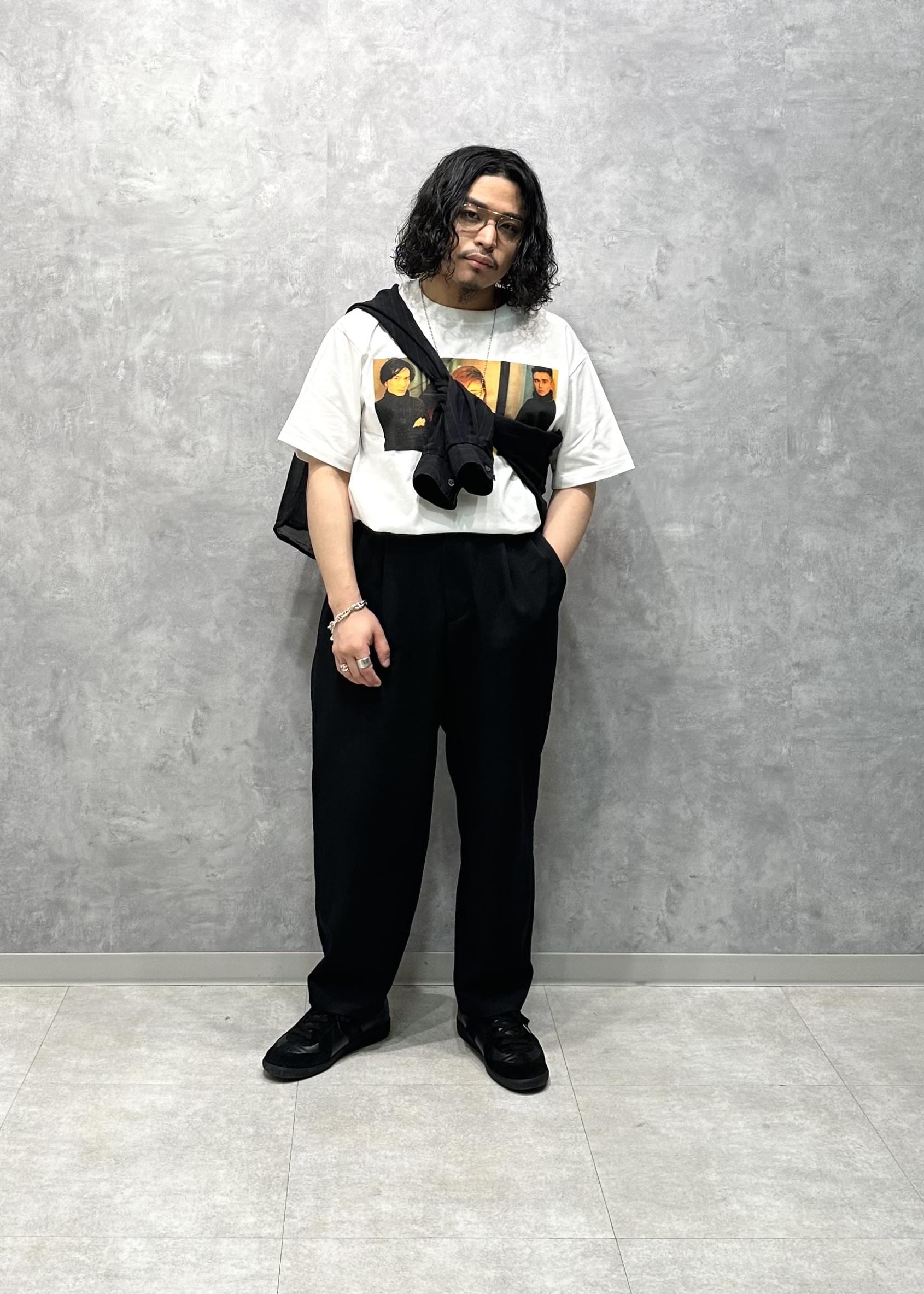 ADAM ET ROPE' | シアー パターンド ロングスリーブ プルオーバー