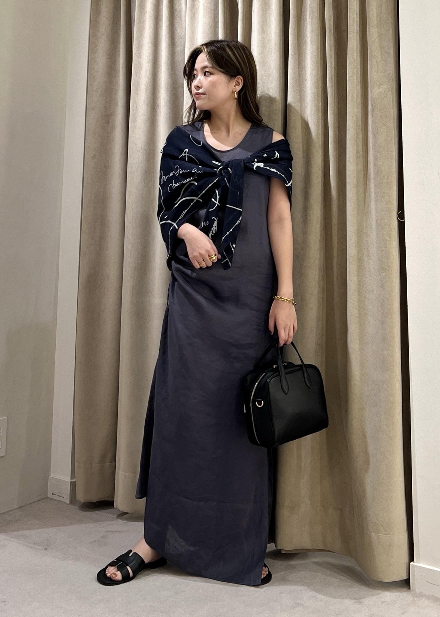 SALON adam et rope' | リネンドロストノースリーブワンピース