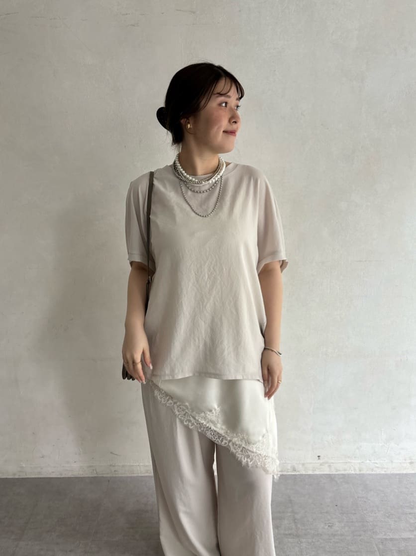DOUDOU | 【完売カラー再追加!】アシメレースキャミ | Rakuten Fashion