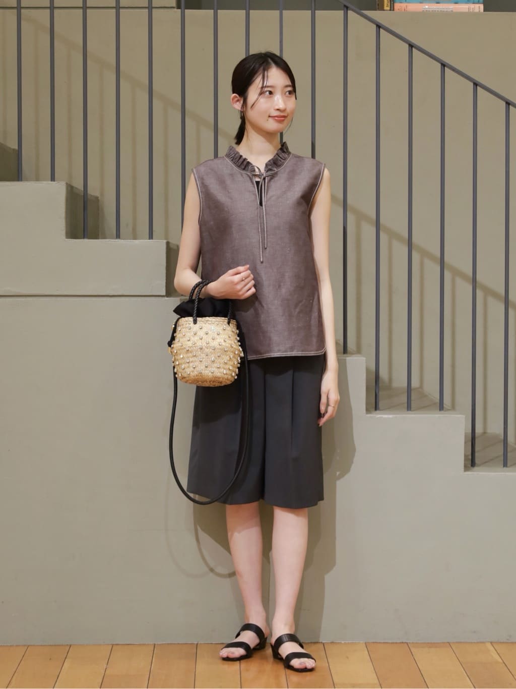 TOMORROWLAND | Le Nine NINA CRY S LEATHER バスケットバッグ