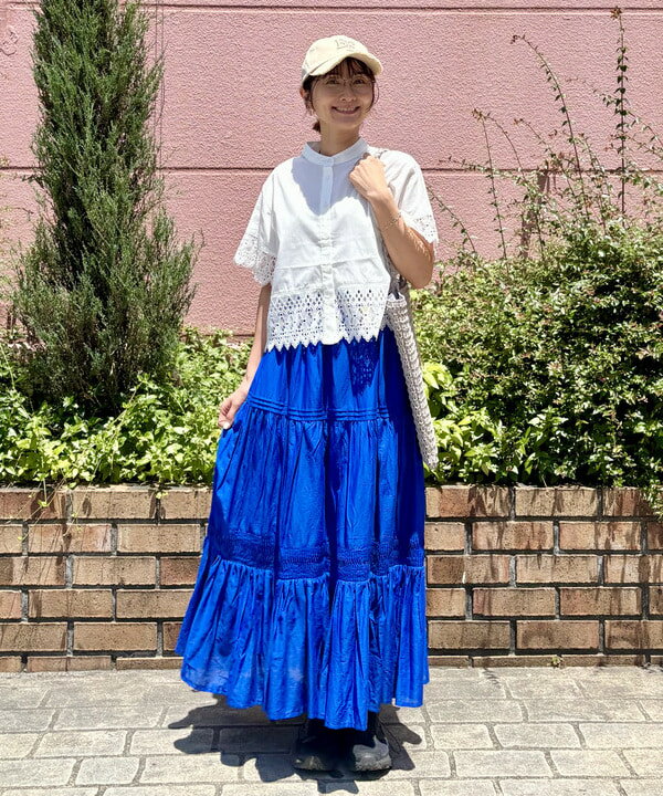 BEAMS HEART | 切り替え レース シャツ 26SS ウォッシャブル 洗える