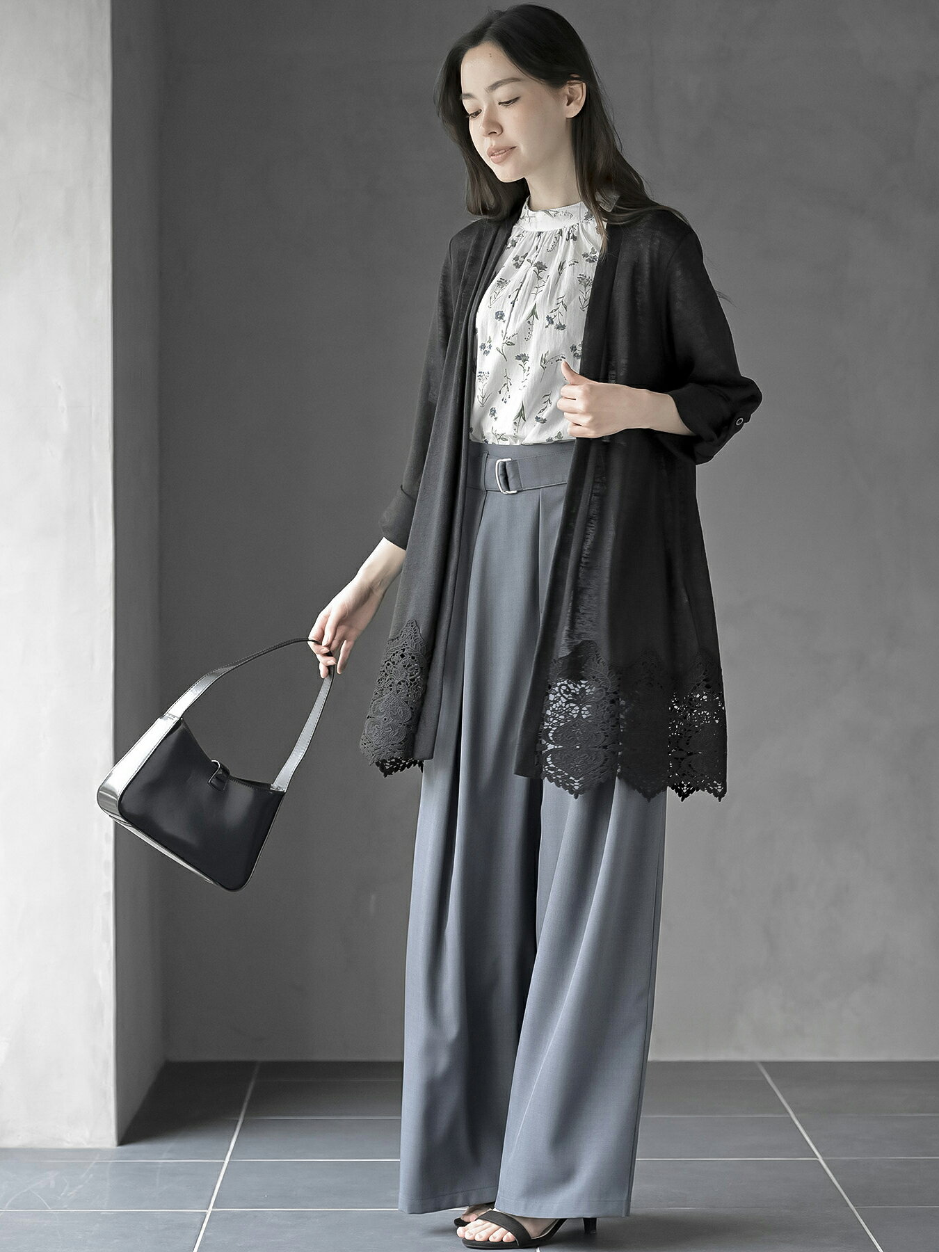 rps | 花柄プチハイネック7分袖ブラウス | Rakuten Fashion(楽天