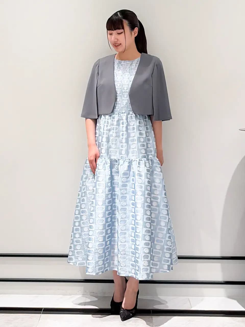 GRACE CONTINENTAL | キカドットジャガードドレス | Rakuten Fashion