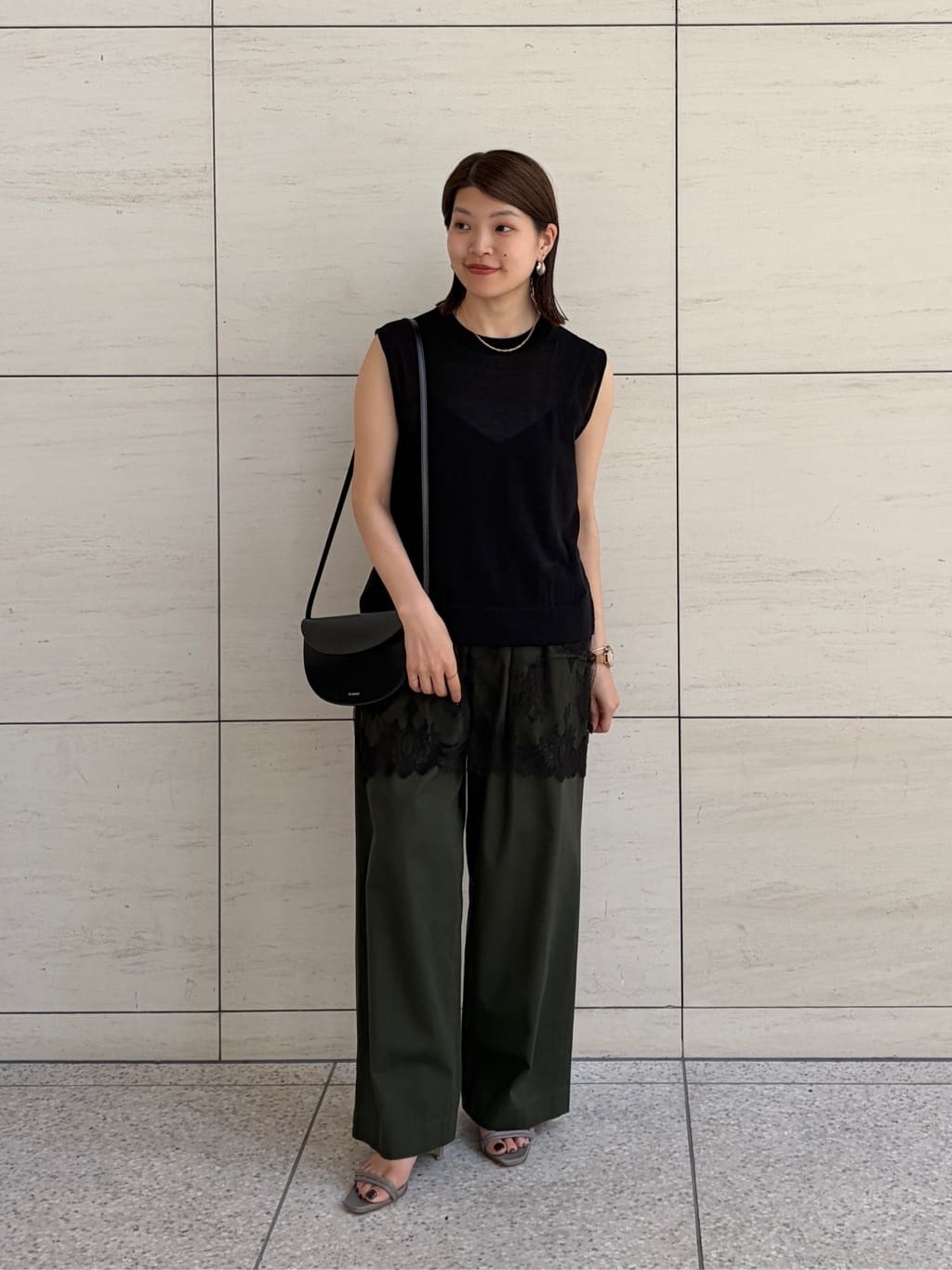 UNITED ARROWS | <conte>アシンメトリー レース キャミソール