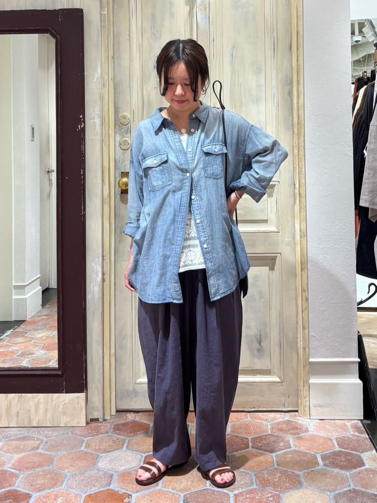 BEARDSLEY | シフォンデニムシャツ | Rakuten Fashion(楽天