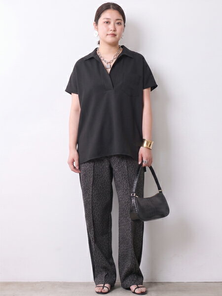 CHIC STYLEのフレンチスリーブスキッパーシャツ<大きいサイズ有>シックスタイルを使ったコーディネートを紹介します。｜Rakuten Fashion(楽天ファッション／旧楽天ブランドアベニュー)7192136