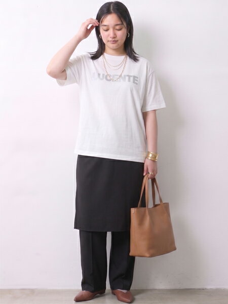 CHIC STYLEの綿100%ロゴプリントTシャツ<大きいサイズ有>シックスタイルを使ったコーディネートを紹介します。｜Rakuten Fashion(楽天ファッション／旧楽天ブランドアベニュー)7192499