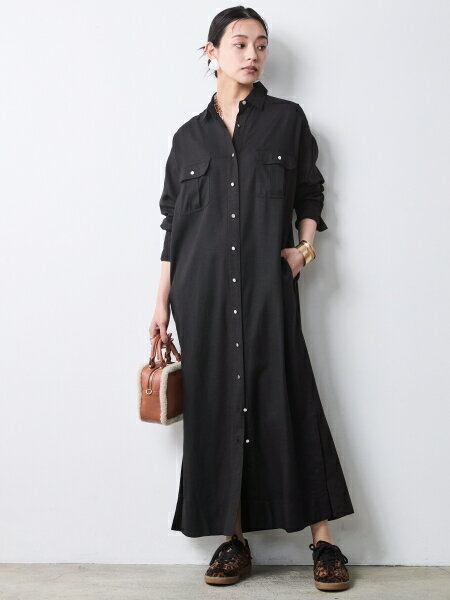 CHIC STYLEのレーヨン麻シャツマキシワンピース<大きいサイズ有>シックスタイルを使ったコーディネートを紹介します。｜Rakuten Fashion(楽天ファッション／旧楽天ブランドアベニュー)7192558