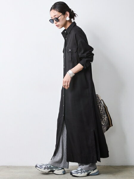 CHIC STYLEのレーヨン麻シャツマキシワンピース<大きいサイズ有>シックスタイルを使ったコーディネートを紹介します。｜Rakuten Fashion(楽天ファッション／旧楽天ブランドアベニュー)7192559