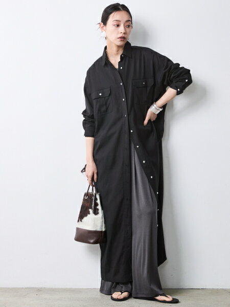 CHIC STYLEのレーヨン麻シャツマキシワンピース<大きいサイズ有>シックスタイルを使ったコーディネートを紹介します。｜Rakuten Fashion(楽天ファッション／旧楽天ブランドアベニュー)7192560