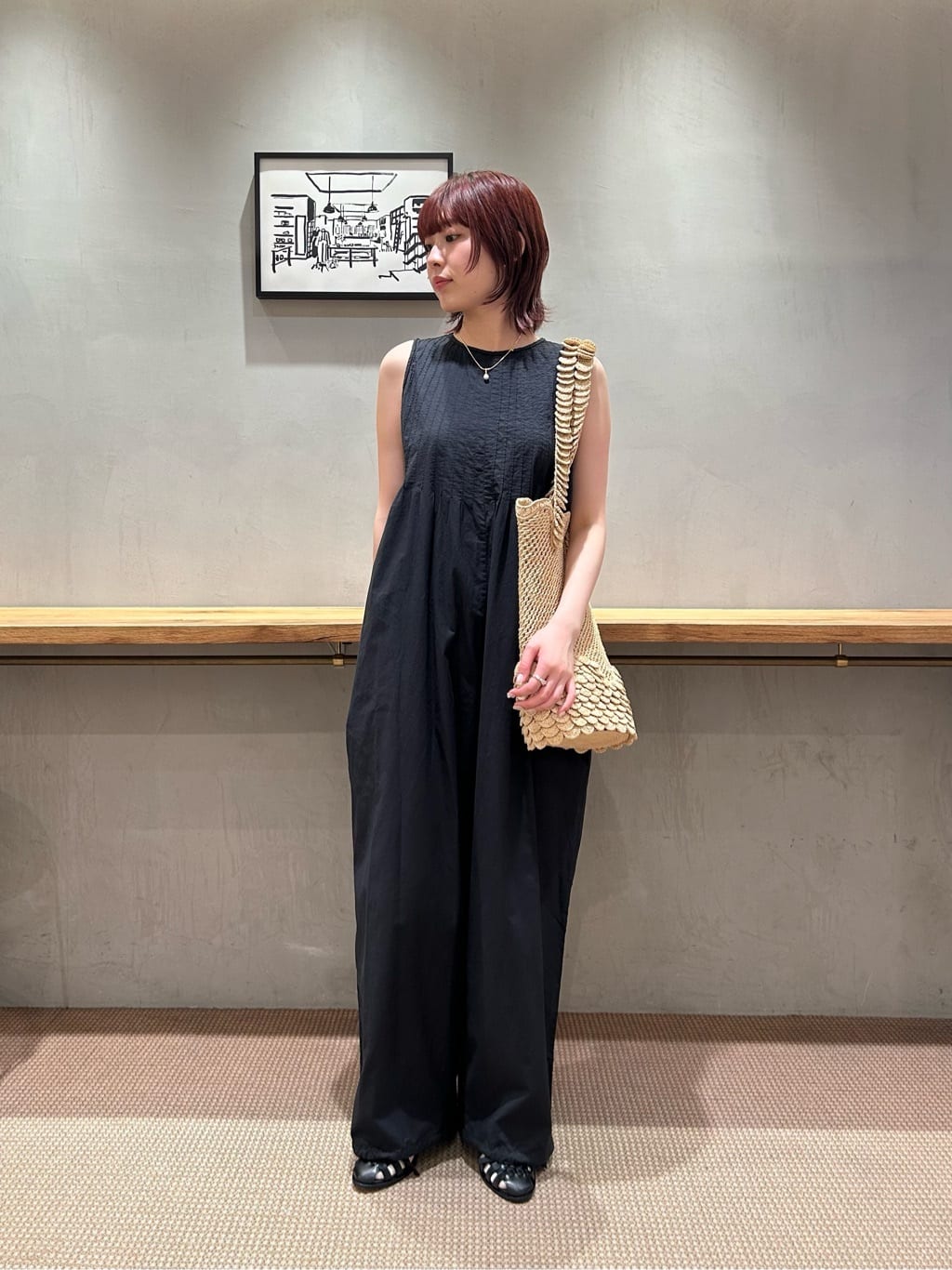 Steven Alan コットン アサ デニム オールインワン　ネイビー Steven Alan＞コットン アサ デニム オールインワン