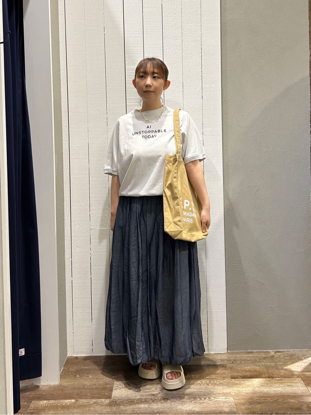 tricot COMME des GARÇONS　デニムバルーンロングスカート BLEU COMME BLEU | ザンパ シアーデニムバルーンロングスカート