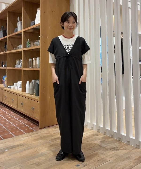 BEAMS HEART | Vネック オールインワン 26SS フェス ウォッシャブル
