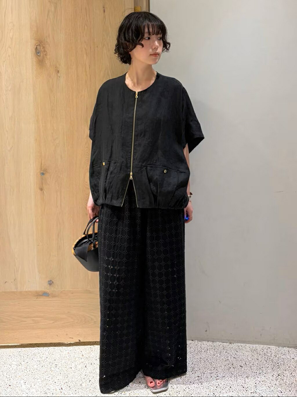Curensology | フレンチリネンジップブラウス | Rakuten Fashion(楽天
