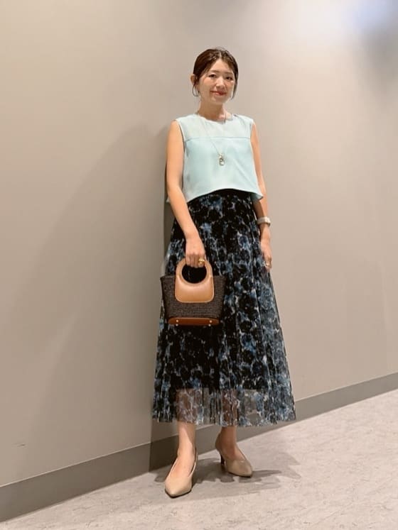 ANAYI | Moon Shell プリント消しプリーツ スカート | Rakuten Fashion