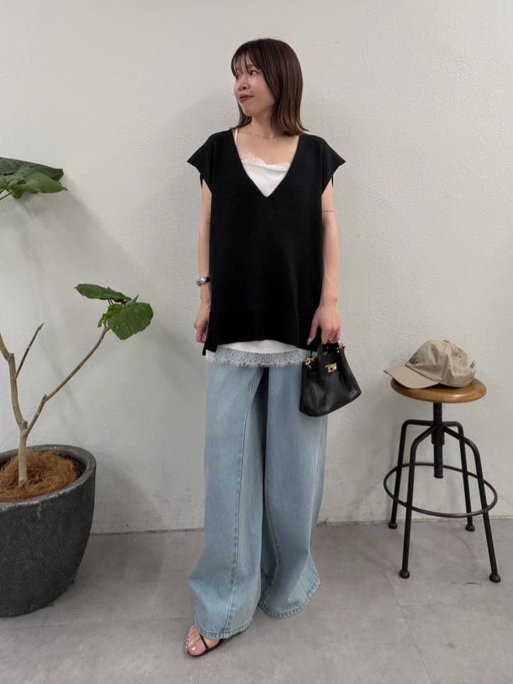 GALLARDAGALANTEのスクエアレースキャミを使ったコーディネートを紹介します。｜Rakuten Fashion(楽天ファッション／旧楽天ブランドアベニュー)7197056