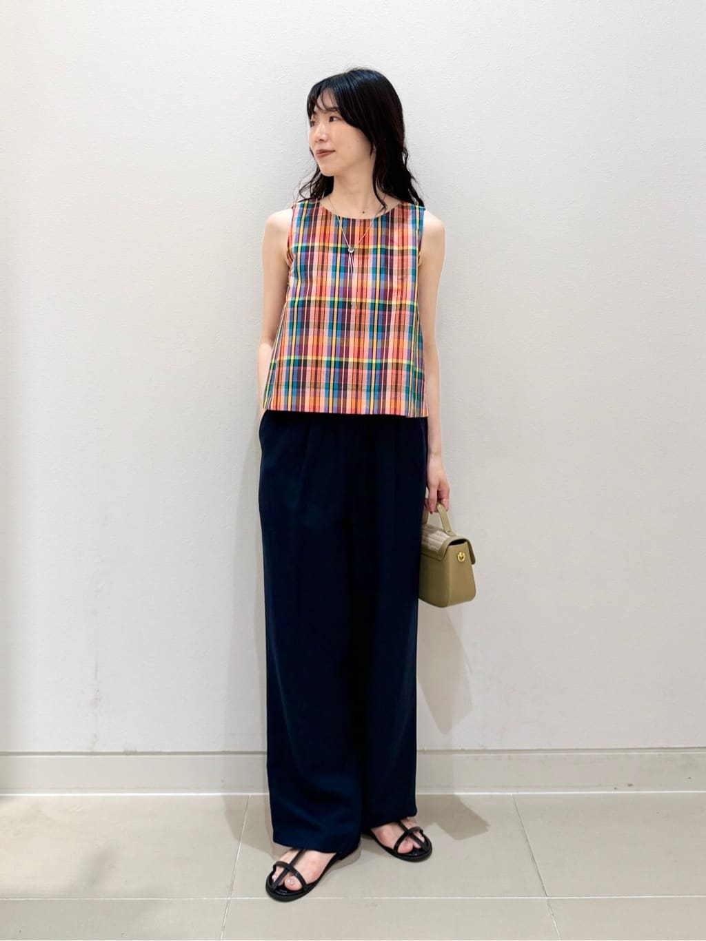 UNITED ARROWS LTD. OUTLET | チェック フレアノースリーブ トップス