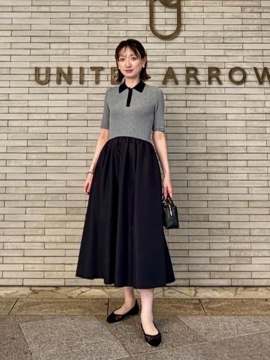 UNITED ARROWS | フィット&フレア ポロワンピース -ウォッシャブル