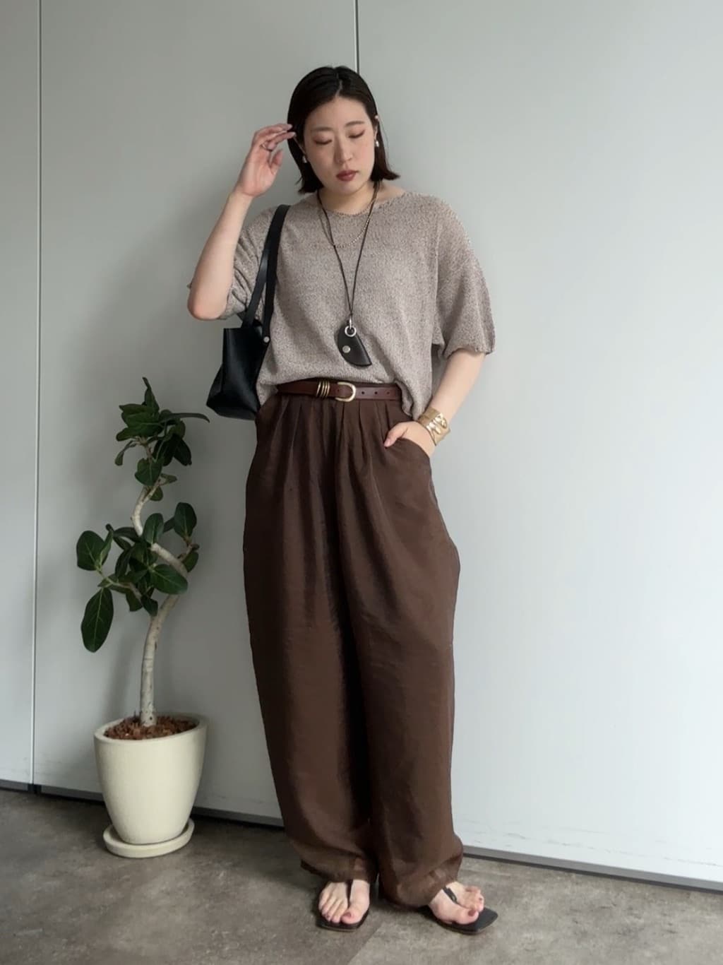 DOUDOU | 【WEB限定】オーガンジータックパンツ | Rakuten Fashion