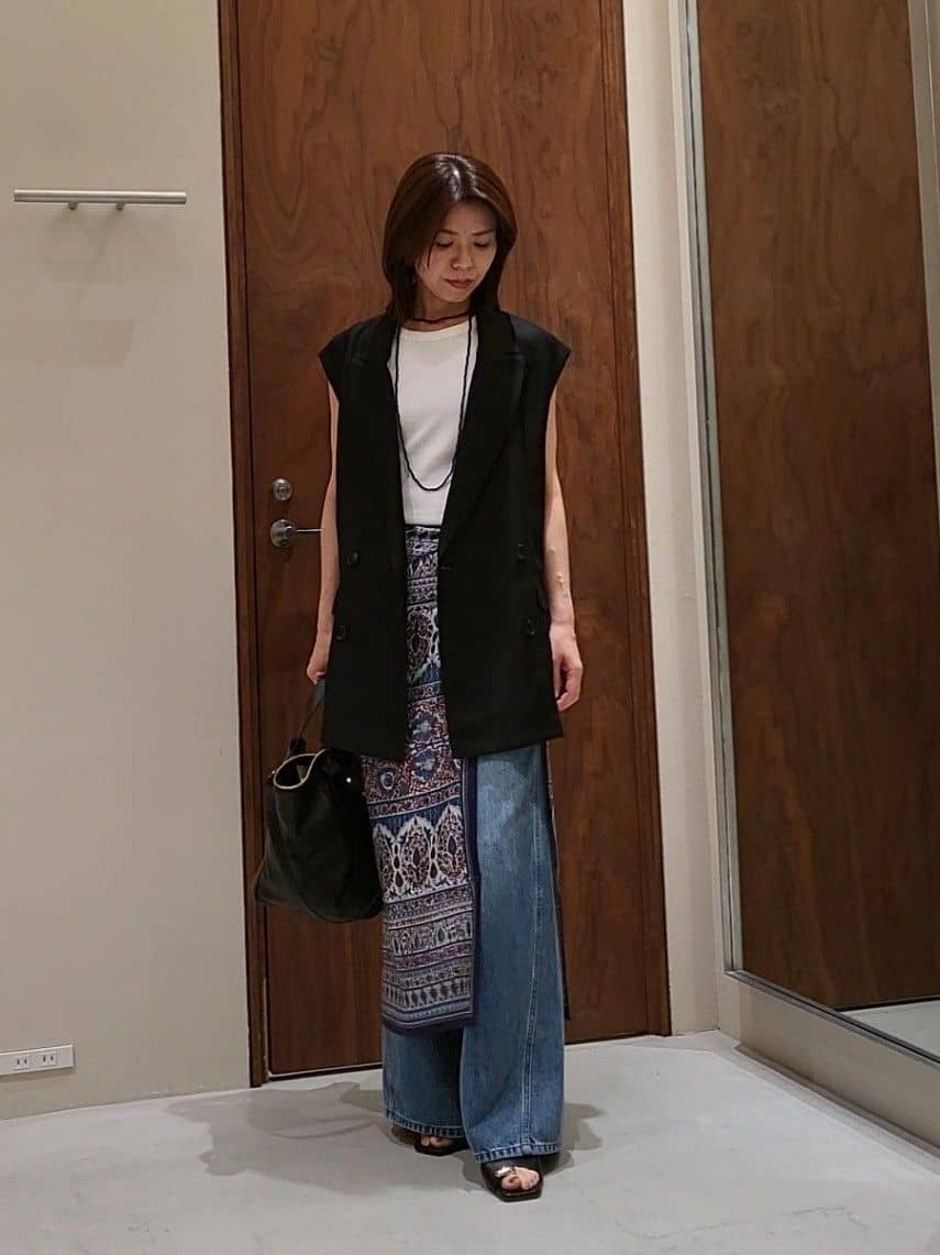GALLARDAGALANTEのメッシュダブルジレを使ったコーディネートを紹介します。｜Rakuten Fashion(楽天ファッション／旧楽天ブランドアベニュー)7198547