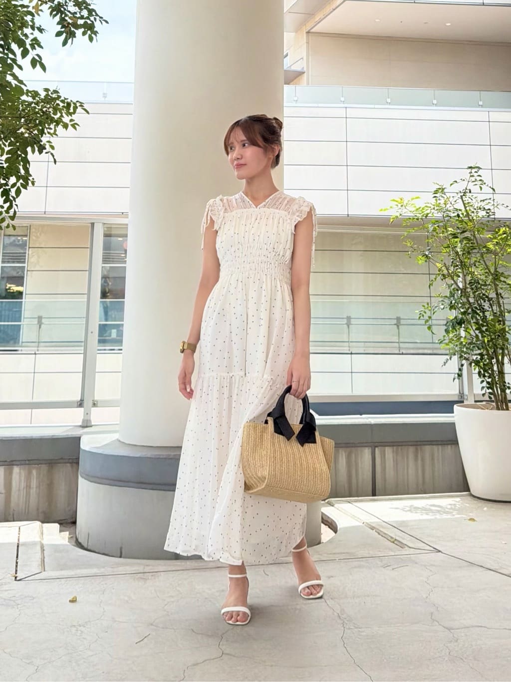 NATURAL BEAUTY BASIC | フリルショルダー楊柳ワンピース | Rakuten