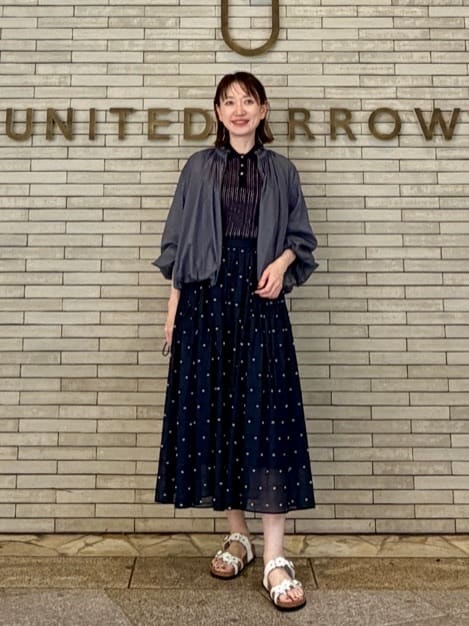 UNITED ARROWS | 2トーン ドット ジャガード フレアスカート | Rakuten