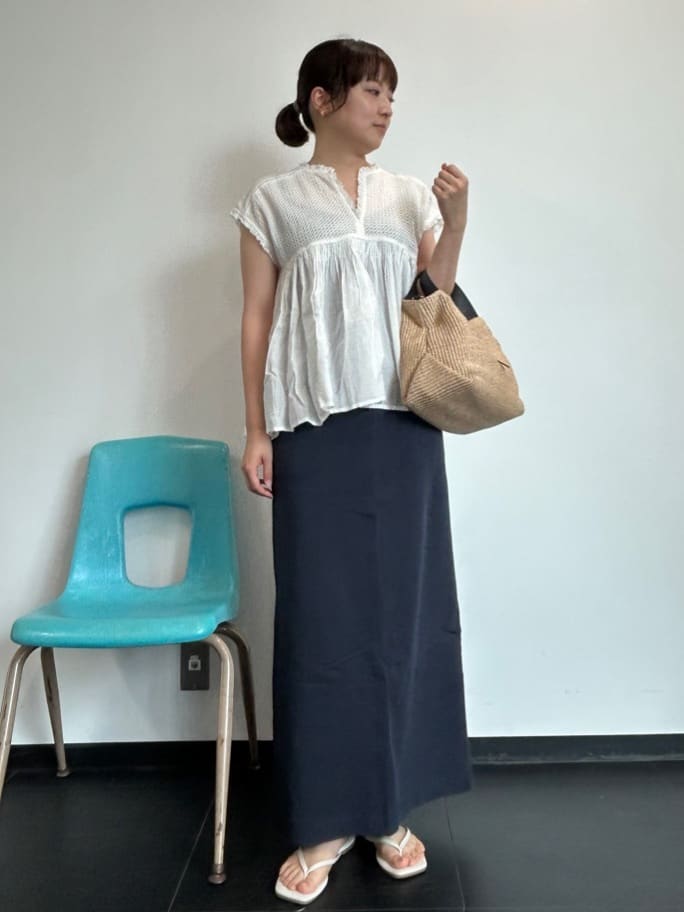 FREAK'S STORE | 限定展開 ダイヤ 刺繍 フリル ノースリーブ ブラウス