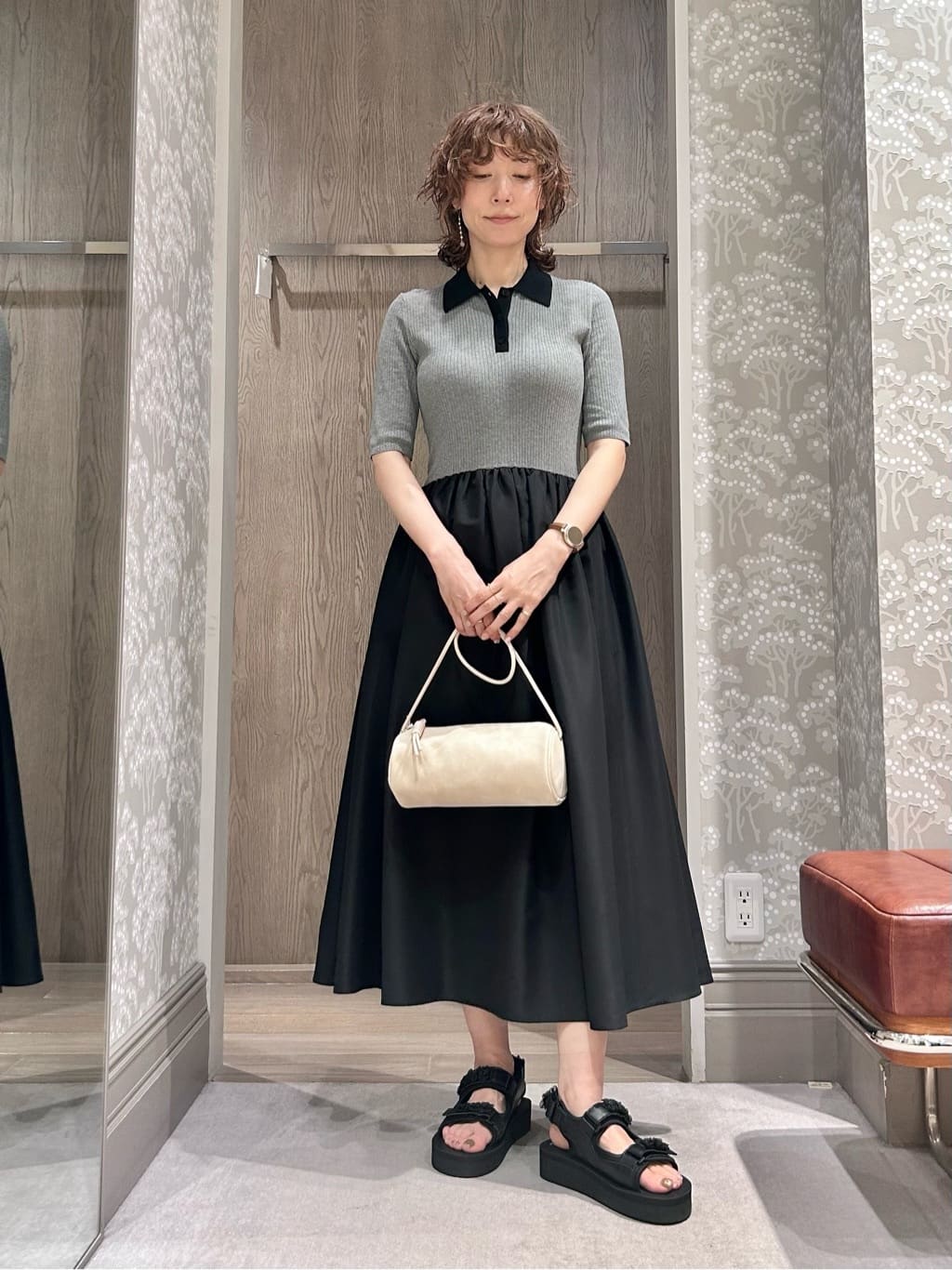 UNITED ARROWS | フィット&フレア ポロワンピース -ウォッシャブル