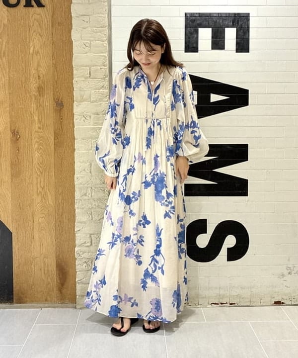 Demi-Luxe BEAMS | ne Quittez pas / ローズ スモック ワンピース