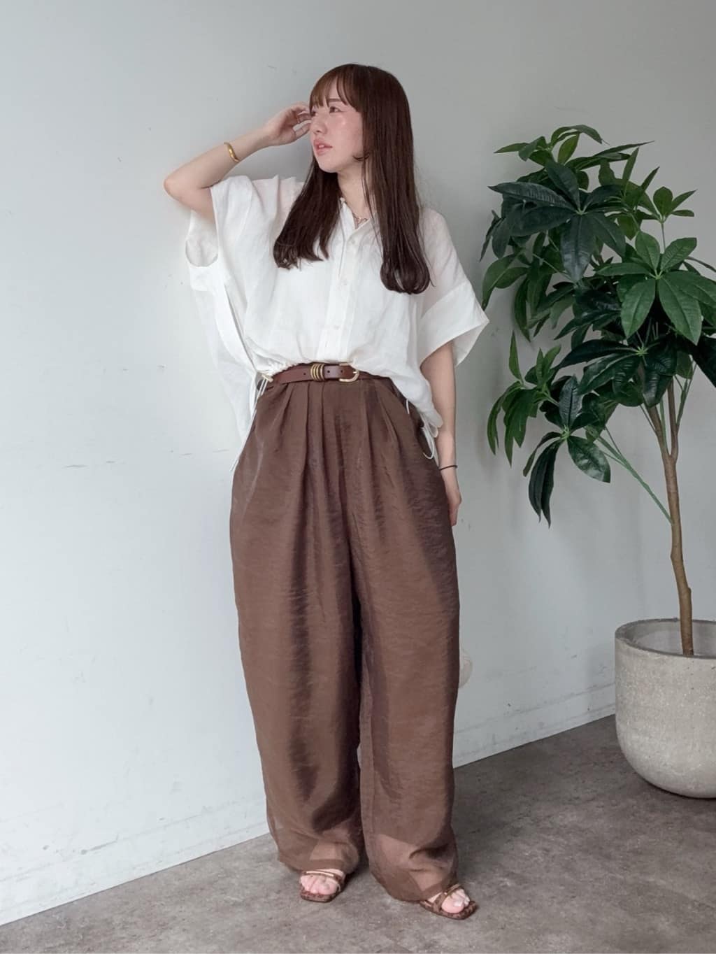 DOUDOU | 【WEB限定】オーガンジータックパンツ | Rakuten Fashion