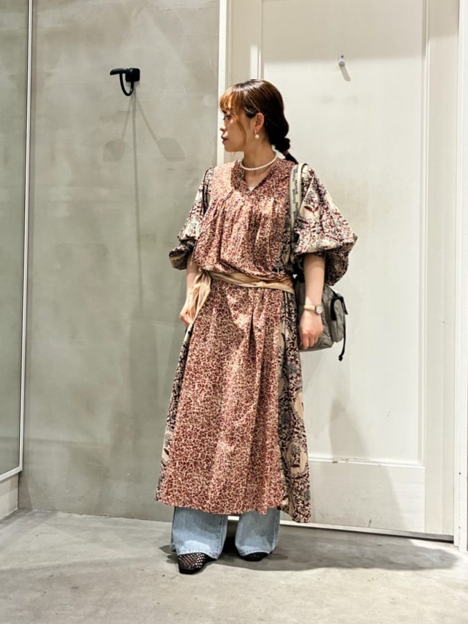 CIAOPANIC TYPY | 【Aguni】花柄切替袖ボリュームワンピース | Rakuten