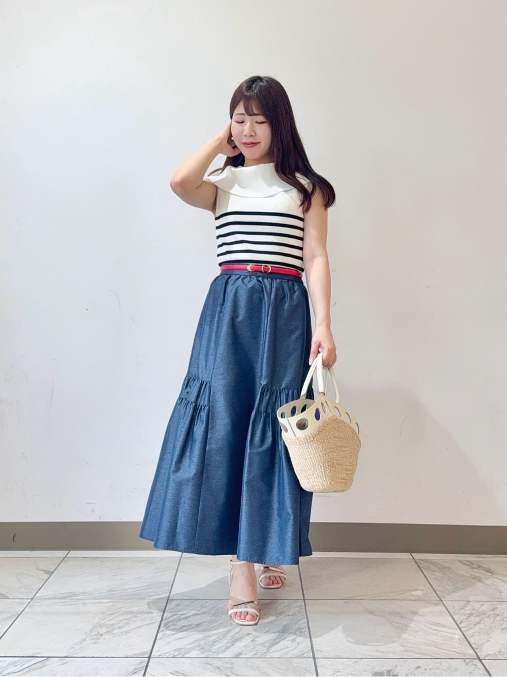 ANAYI | タフタサイドティアード スカート | Rakuten Fashion(楽天