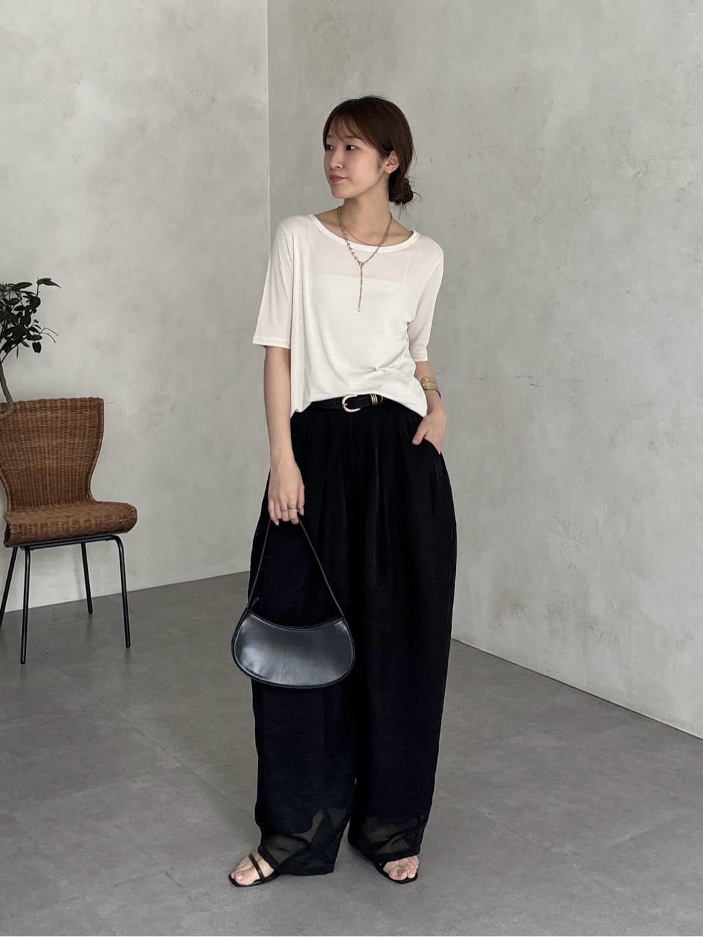 DOUDOU | 【WEB限定】オーガンジータックパンツ | Rakuten Fashion