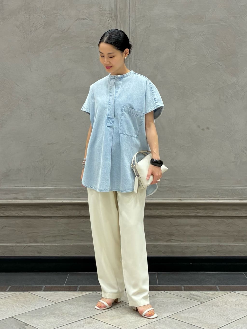 conte ユナイテッドアローズ　デニム スキッパーシャツ UNITED ARROWS | <conte>デニム スキッパーシャツ | Rakuten Fashion