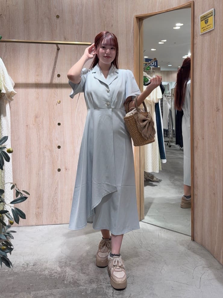 natural couture | フレアスリーブテーラーワンピース | Rakuten
