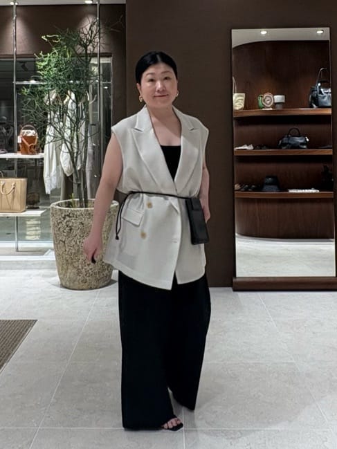 GALLARDAGALANTEのメッシュダブルジレを使ったコーディネートを紹介します。｜Rakuten Fashion(楽天ファッション／旧楽天ブランドアベニュー)7207143