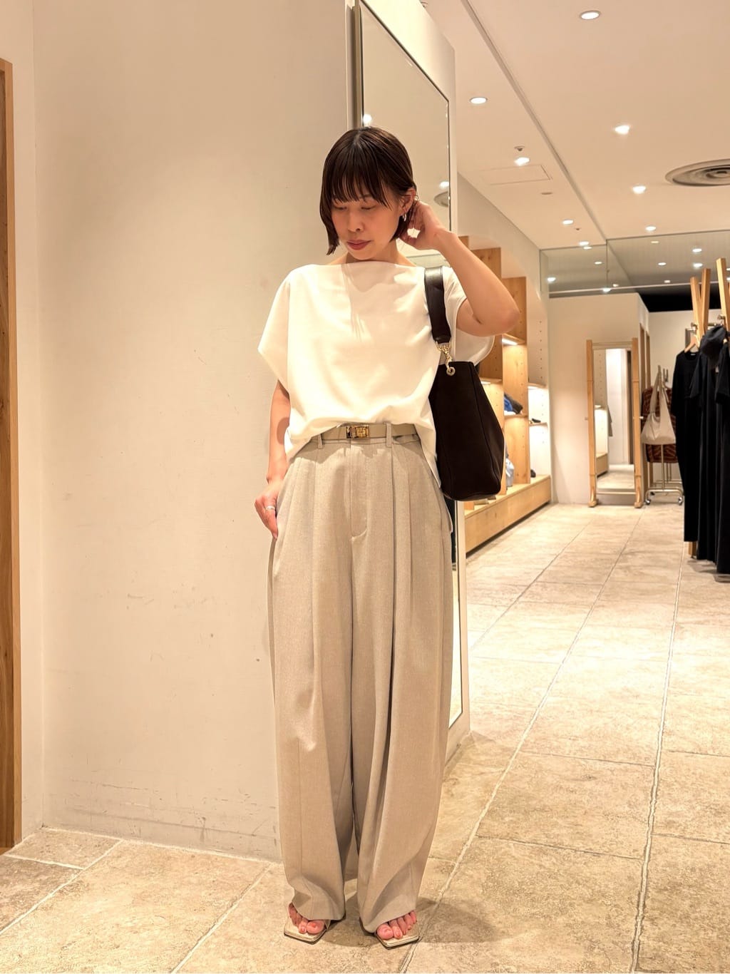 GALLARDAGALANTE | 《ウエスト調整自由自在!》スクエアバックルベルト
