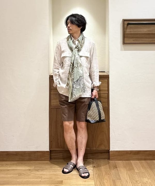 BEAMS MEN | 【別注】L/UCCA / LU4 グレインレザーサンダル | Rakuten