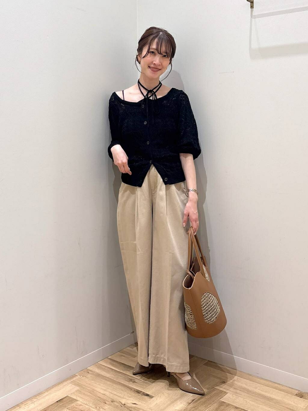 mysty womanのリネンライク透かし柄カーディガンSSを使ったコーディネートを紹介します。｜Rakuten Fashion(楽天ファッション／旧楽天ブランドアベニュー)7207827