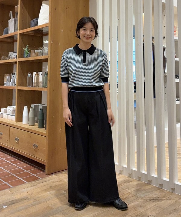 ivy リリーフロントタックデザインパンツ Mサイズ ivy リリーフロント 