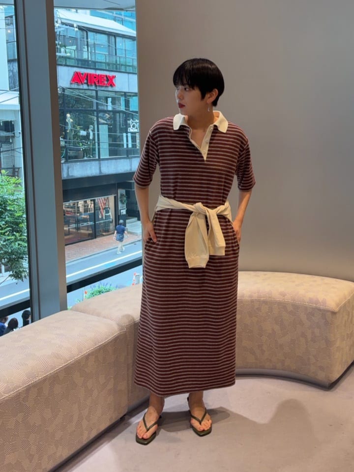 BEAUTY&YOUTH UNITED ARROWS | <6(ROKU)>パイルボーダー ワンピース