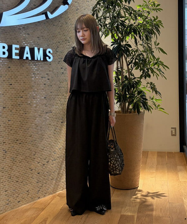 BEAMS HEART | ビスチェ風 オールインワン 26SS ウォッシャブル リネン