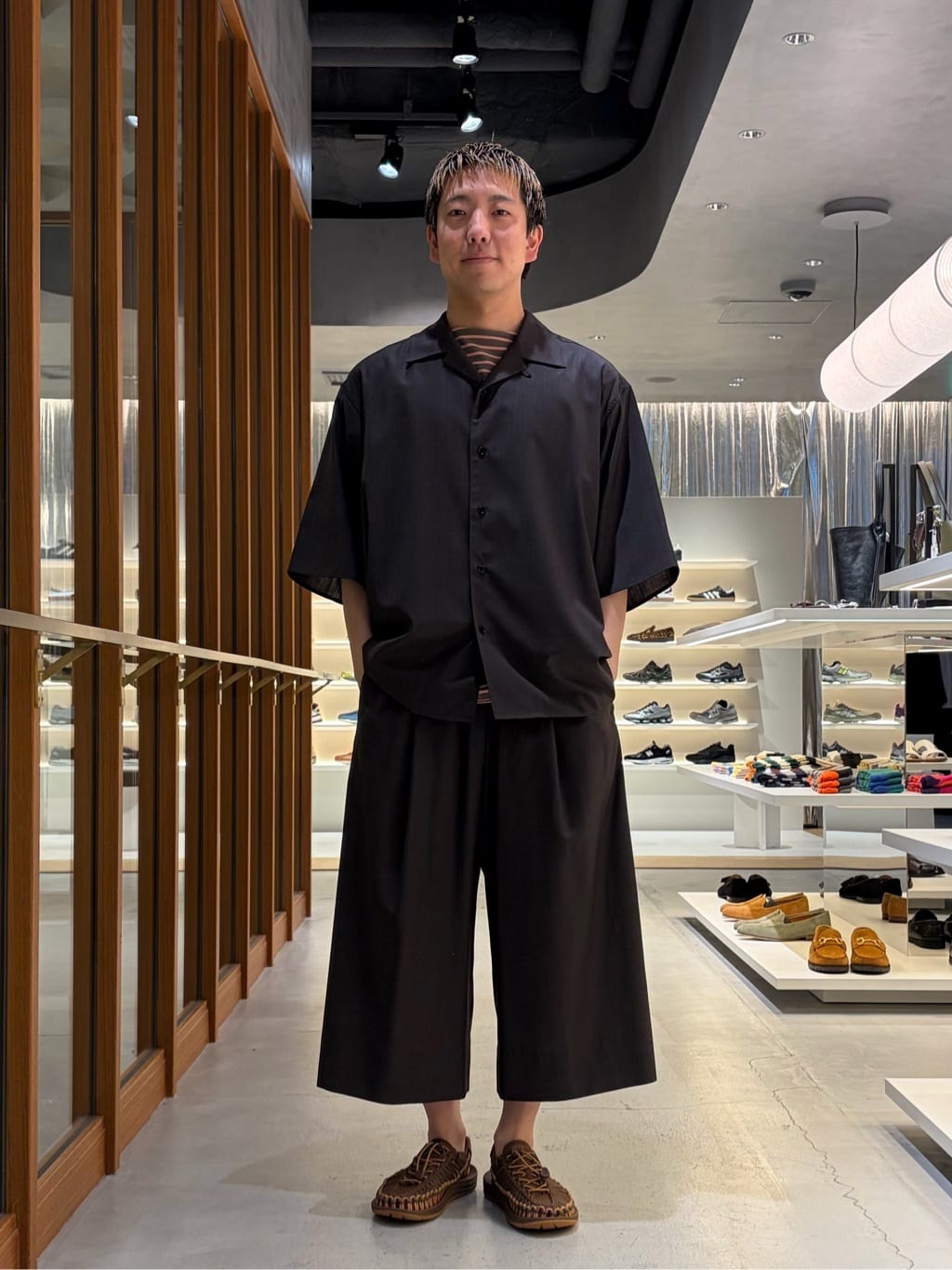 UNITED ARROWS LOEFF トロピカルウール 半袖シャツ UNITED ARROWS | <LOEFF>トロピカルウール オープンカラー シャツ MENS