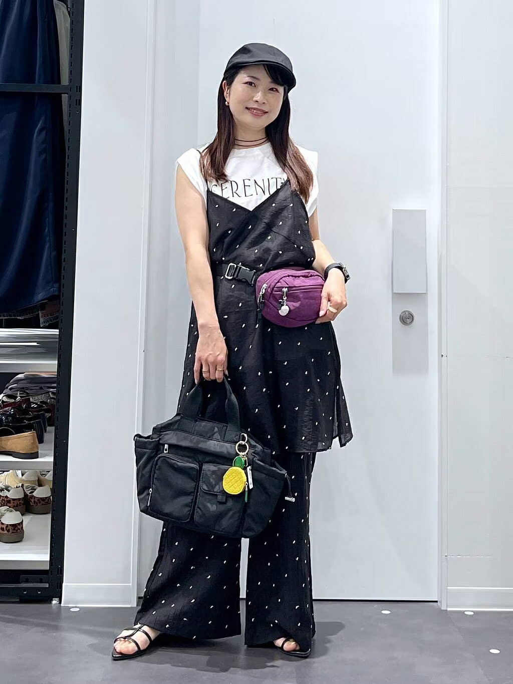 LAKOLE | <接触冷感>ドット刺繍イージーパンツ | Rakuten Fashion(楽天