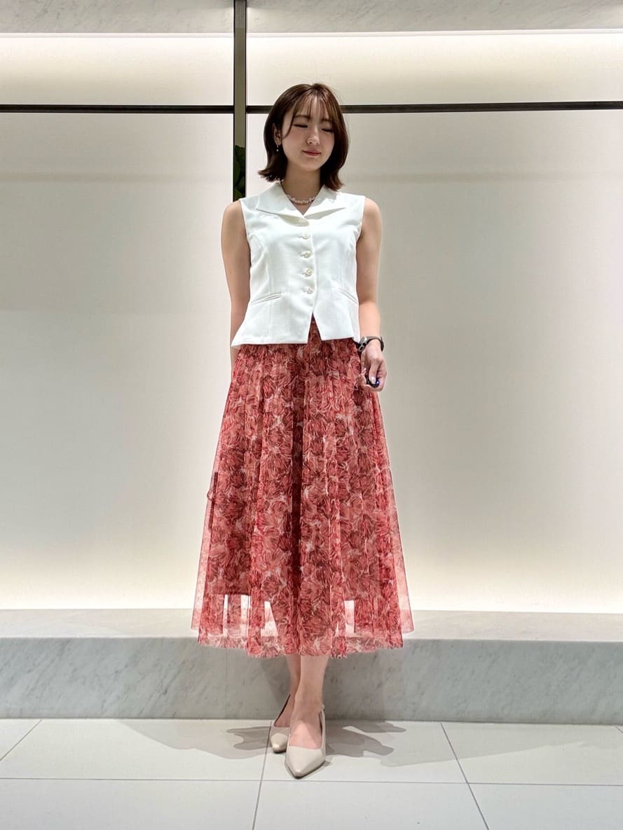 ANAYI | Moon Shell プリント消しプリーツ スカート | Rakuten Fashion